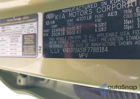 2015 Kia Soul + z USA, uszkodzony, nr VIN KNDJP3A51F7788184